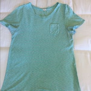 J. Crew mint striped tee